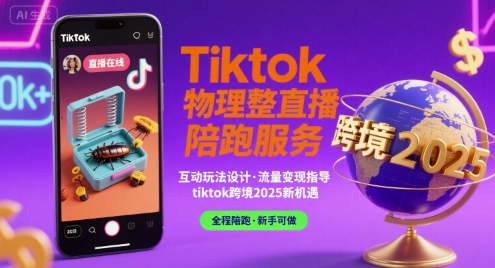 Tiktok物理整蛊直播陪跑服务-tiktok跨境2025- / , :云网创-创业知识付费平台