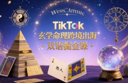 TikTok玄学命理跨境出海双语掘金课,手把手教你用命理知识精准直击海外用户痛点- / , :云网创-创业知识付费平台