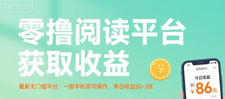 零撸阅读平台获取收益,最新无门槛平台,一部手机即可操作,单日收益50-3张【揭秘】- / , :云网创-创业知识付费平台