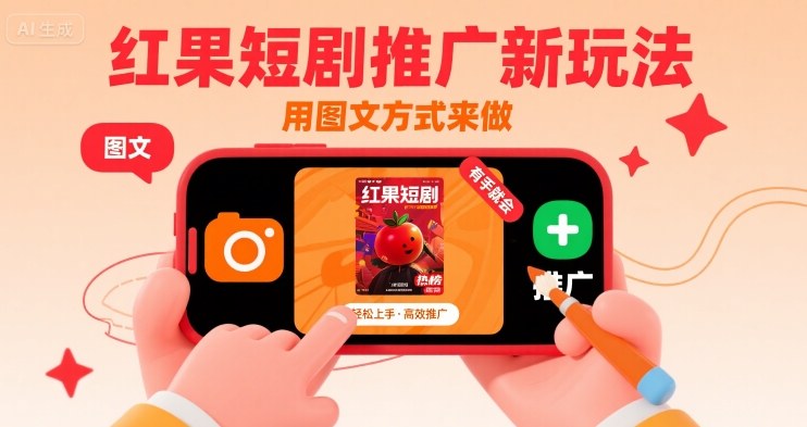 红果短剧推广新玩法，用图文方式来做，有手就会- / , :云网创-创业知识付费平台