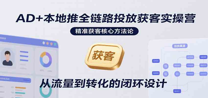 AD+本地推全链路投放获客实操营,快速掌握精准获客技巧,当天投放当天转化高效营销- / , :云网创-创业知识付费平台